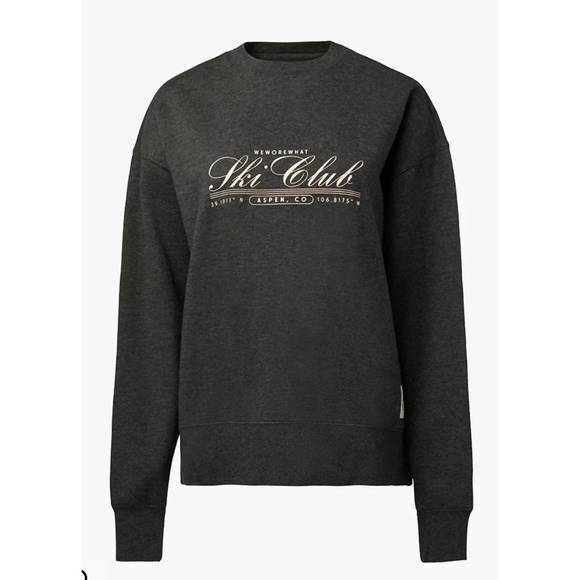 NEW WE WORE WHAT ski club sweatshirt in grey - Picture 2 of 2